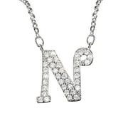 Tiezhimi Letter Pendant Diamond Necklace Men's Chain Women's Chain Pendant Capital Letter Pendant Hip Hop Jewelry