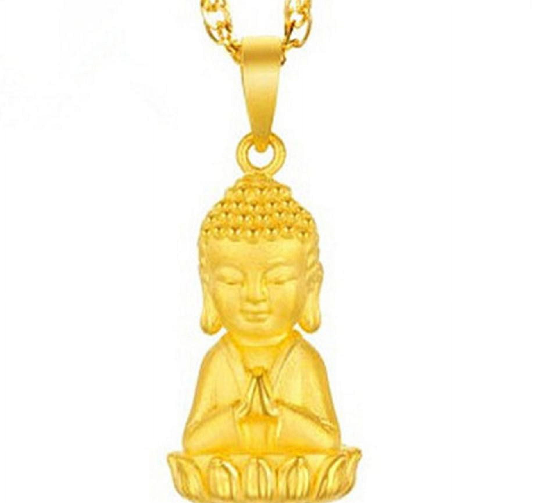 Tiezhimi Shui Gold BUDDHA Yoga NECKLACE Charm Rulai Spirit Feng ...