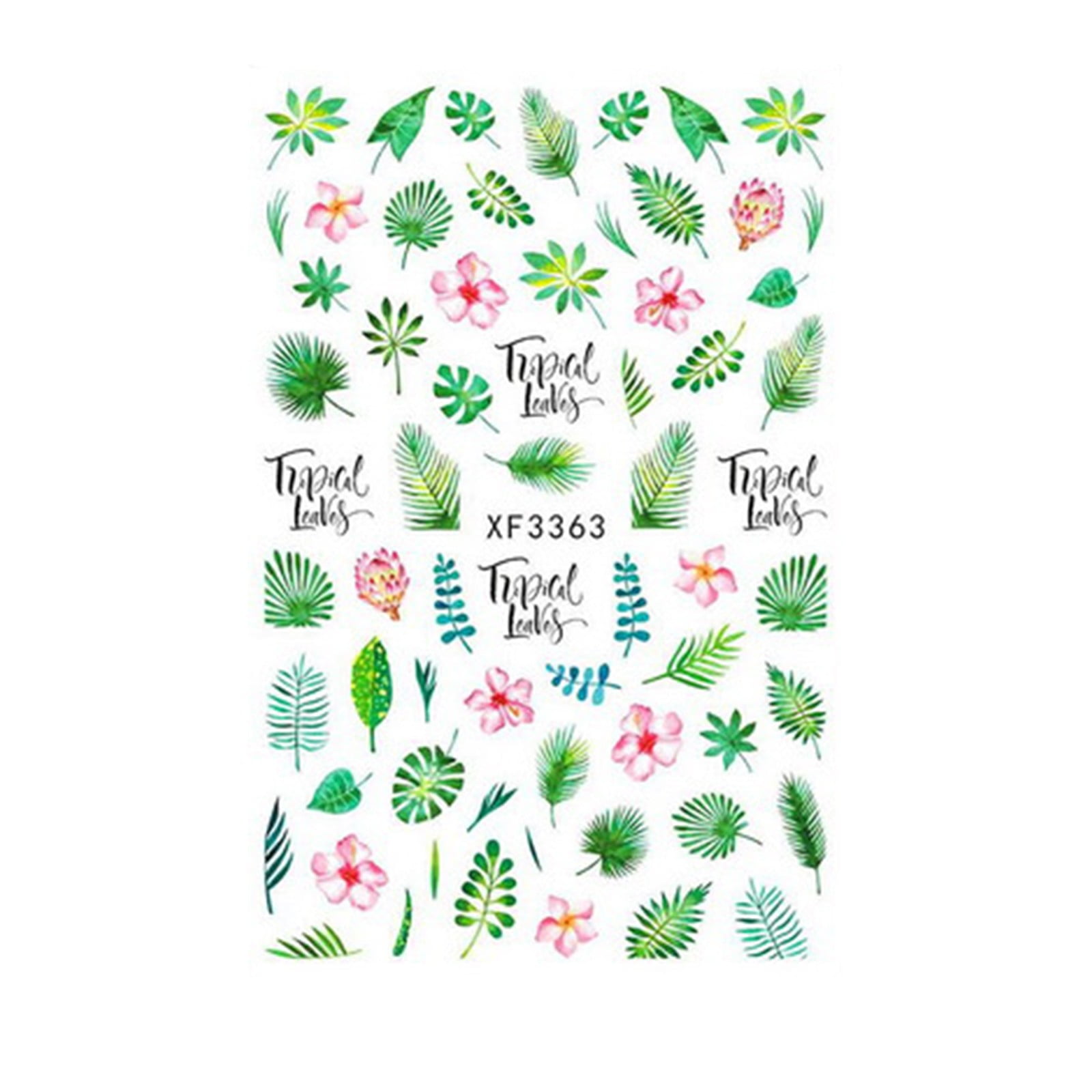 Tiezhimi Summer Wind Water Grass Sticker Cactus Sticker Nail Tattoo