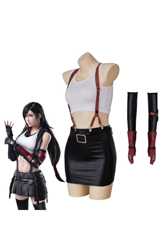 Tifa Lockhart Dress Set Tifa Sexy Dress Adult Women Halloween Party Fantasia Outfits