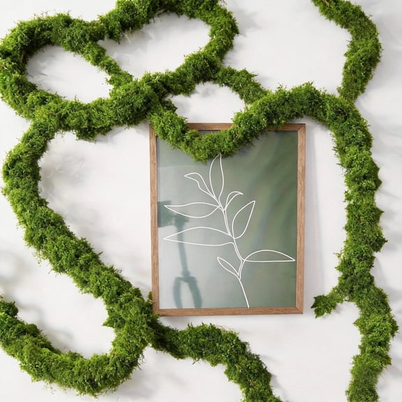 Tifaealis 5m Artificial Moss Vines Flexible, Durable Faux Greenery for Wall, Tree Trunk, Wedding, Party, Garden, and Home Decoration, Long-Lasting and Easy to Shape