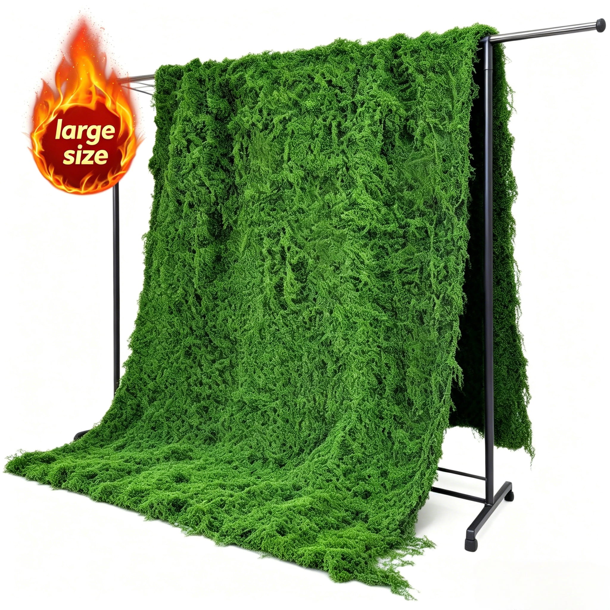Tifaealis Artificial Moss Mat 39.37" x 78.74" | Dark Green Faux Moss | Low-Maintenance Indoor & Outdoor Plant Moss for Home, Garden, and Crafts