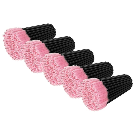 Tifanso 500PCS Disposable Lash Spoolies, Eyelash Eyebrow Brush for Extensions, Mascara Wands, Lash Extension Supplies, Eye Makeup Brushes & Tools, Pink