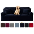 thumbnail image 1 of YEAHOME Stretch Sofa Slipcover with Pillow Case 1-Piece Sofa Cover Furniture Protector Couch Soft with Elastic Bottom for Kids Pet Protector Furniture Covers(Chair, Navy Blue), 1 of 7