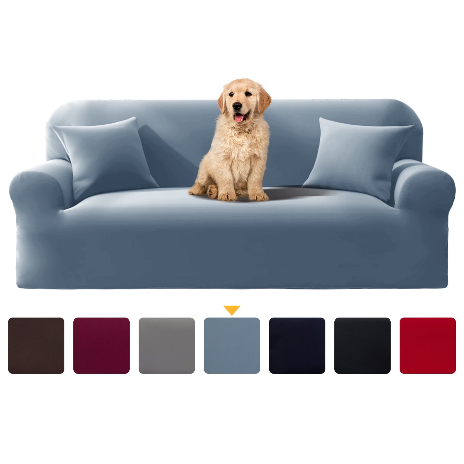 Yeahmart Non Slip Polyester Super Stretch Sofa Slipcover, Gray Blue