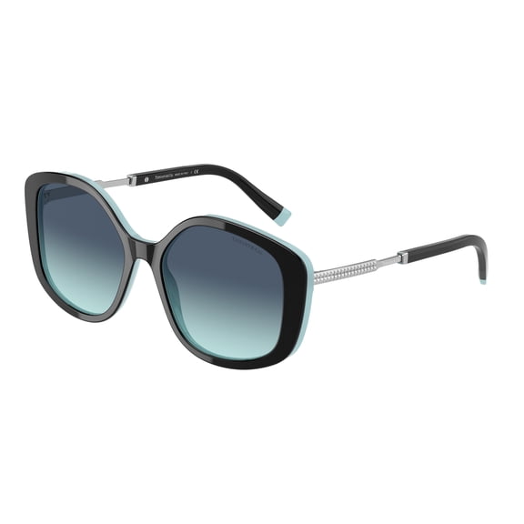 Sunglasses Tiffany TF 4192 80559S Black On Blue Azure Gr
