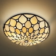 thumbnail image 1 of Tiffany Ceiling Lights, Stained Glass Ceiling Light 2-Lights 12 Inch Tiffany Flush Mount Ceiling Light for Bedroom Dining Living Room Entryway Foyer, 1 of 6