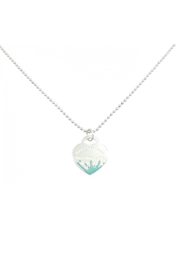 Pre-Owned Tiffany & Co. Color Splash Heart Tag Large Necklace