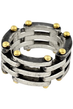 Pre-Owned Tiffany & Co. Gate Ring - Combination 18K Gold and Sterling Silver 925/750 Women's