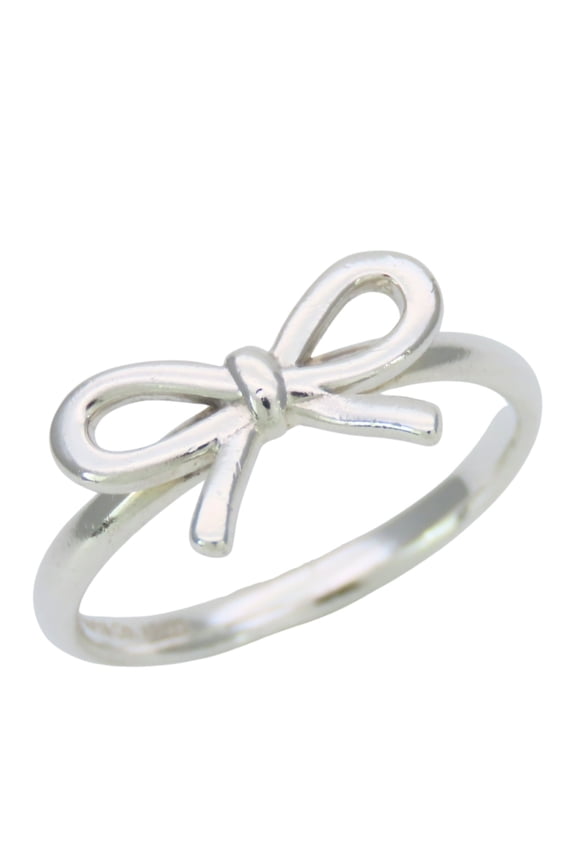 Pre-Owned Tiffany & Co. Ribbon Ring, Sterling Silver 925, Bow Design, Women's.