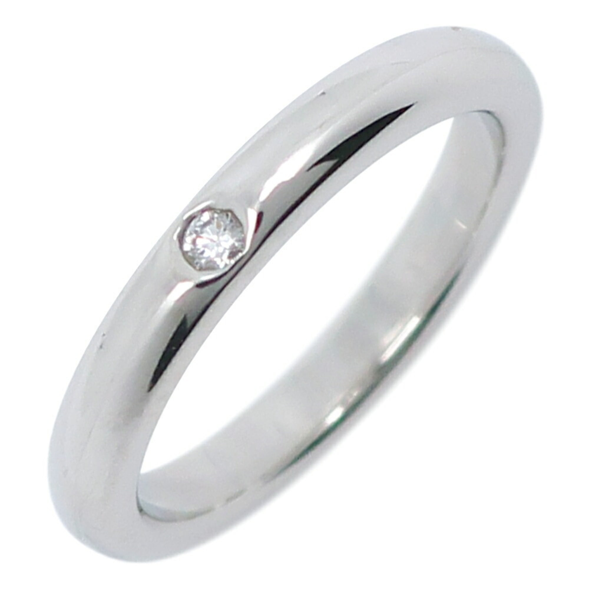 Pre-Owned Tiffany & Co. Stacking Band Size 5.5 Elsa Peretti Ring, Pt950 Platinum x... (Good)