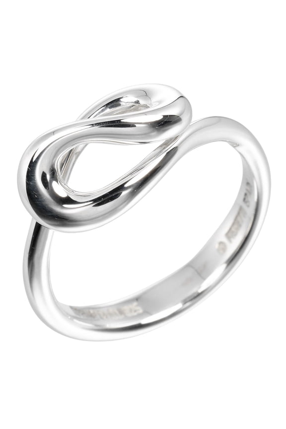 Pre-Owned Tiffany & Co. Wave Ring, size 9, 925 silver, approx. 3.2g (Good)