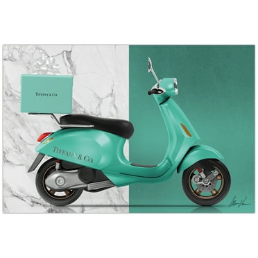 Tiffany Delivery Frameless Free Floating Tempered Glass Panel Graphic Wall Art , 48" x 32"