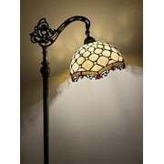 Enjoy D cor Lamps 63-Inch Tiffany 1-Light Bronze LED Floor Lamp with Stained Glass Bowl Shade