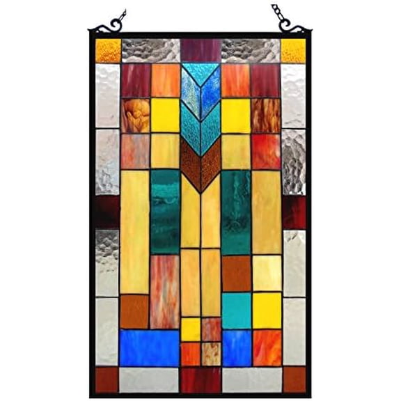 Tiffany-Glass Mosaic Design Window Panel 16x26$$Home Decor, Kitchen, & Other