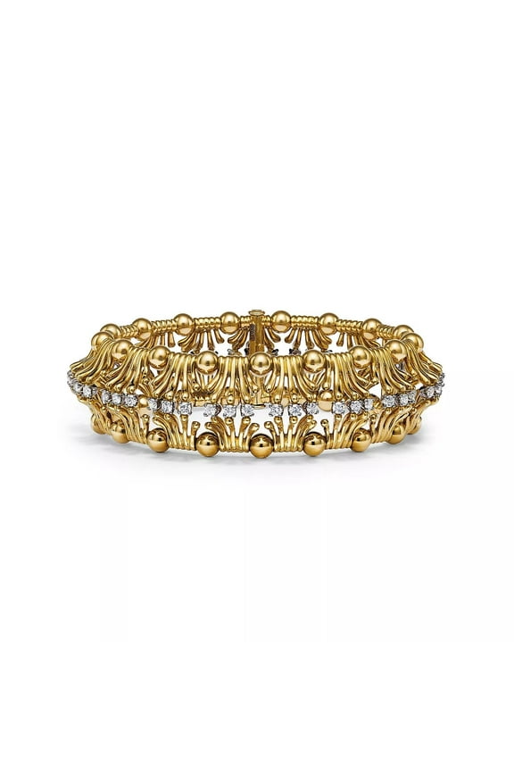 Tiffany Hands Bracelet in Yellow Gold and Platinum