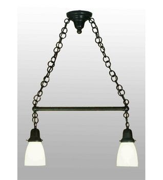 Craftsman Brown 24" LED Glass Island Pendant with Energy Star