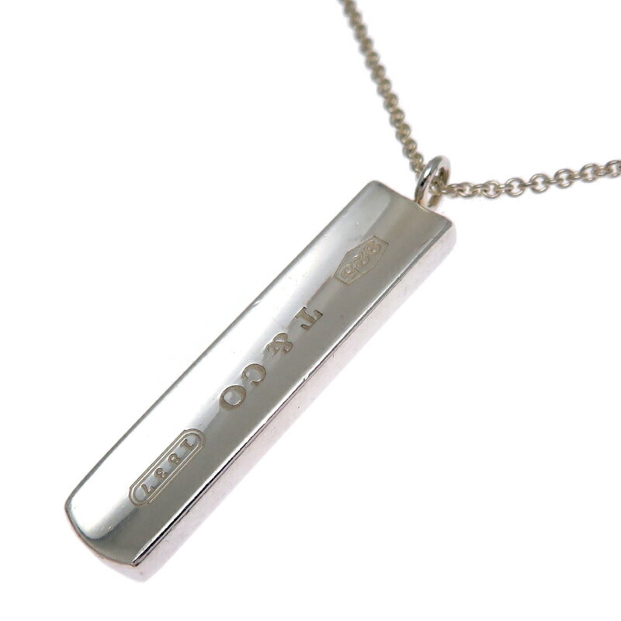 TIFFANY＆Co ナロー ネックレスSV925 メンズnecklace Pre-Owned Tiffany SV925 1837 Women's and Men's Necklace Silver 925