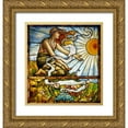 thumbnail image 1 of Tiffany Studios 26x28 Gold Ornate Wood Framed with Double Matting Museum Art Print Titled - Window, 1 of 4