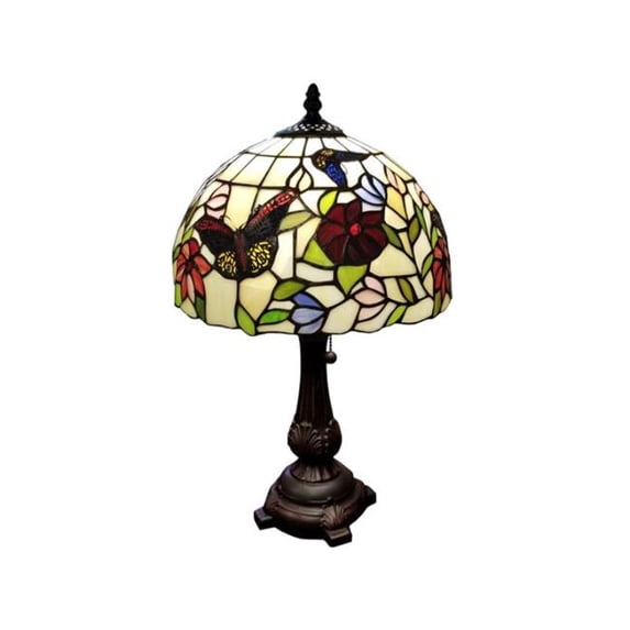 Tiffany Style Butterflies Table Lamp - 19" Tall