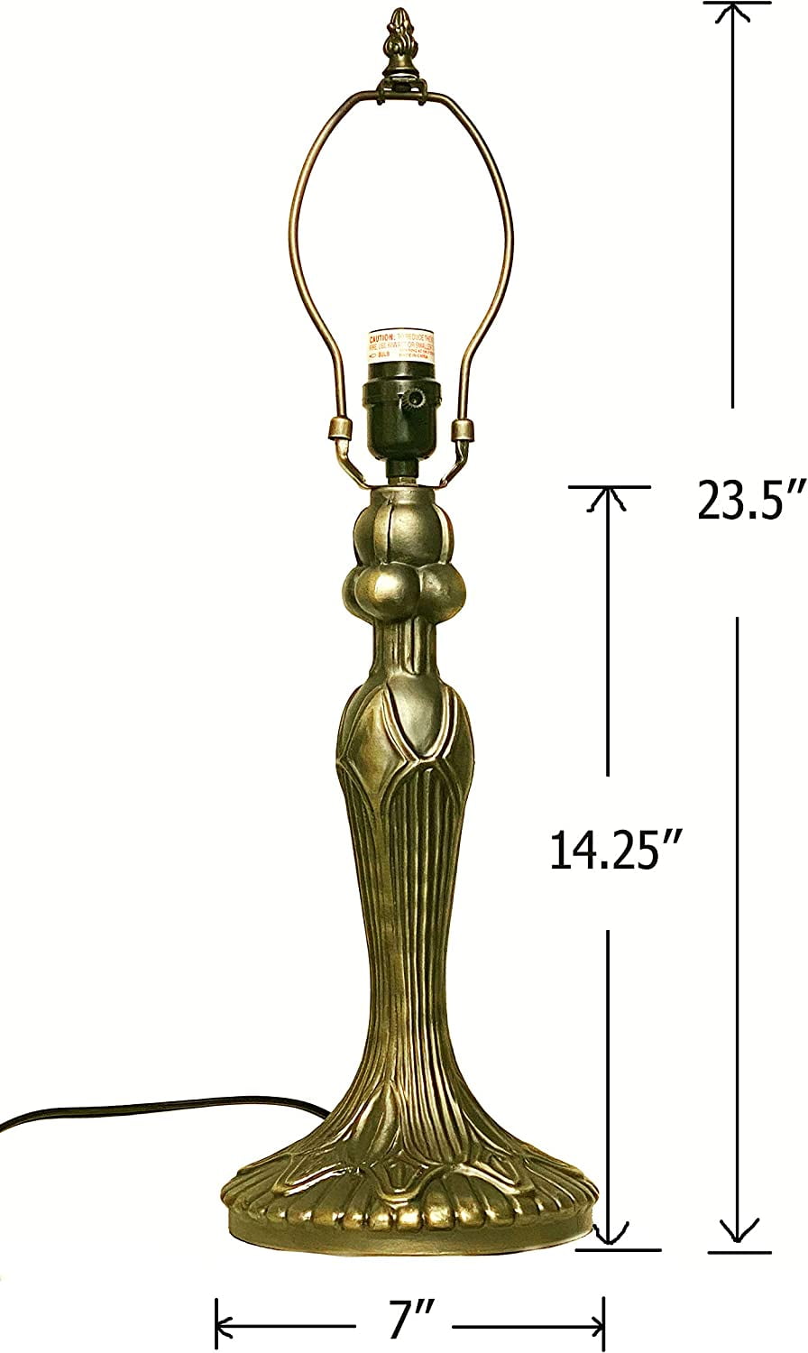 Tiffany Style Large 23.5" Cast Metal Lamp Base No Shade