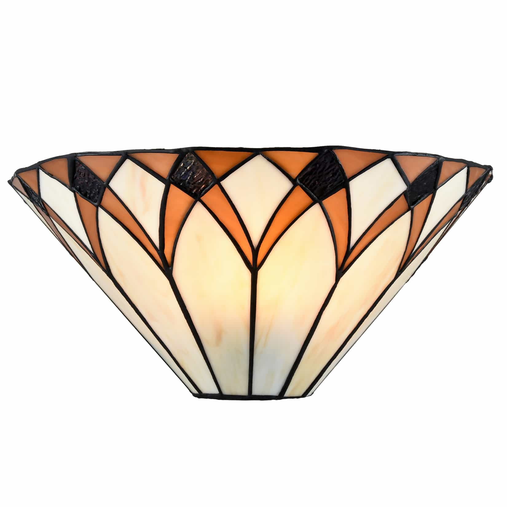 Tiffany Style Wall Sconce Stained Glass Flush Wall Light Fixture for Bedroom Hallway Staircase