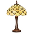 thumbnail image 1 of Tiffany Table Lamp Seagrass yellow Beads Style Stained Glass Desk Lamp 19 Inches Vintage Style Desk Reading Light Decor for Bedroom Living Room Home Office, 1 of 1