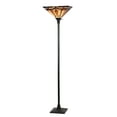 thumbnail image 1 of Tiffany Torchiere Floor Lamp Stained Glass Lamp Shade 12" Wide 69"Tall, 1 of 6