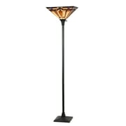 Tiffany Torchiere Floor Lamp Stained Glass Lamp Shade 12" Wide 69"Tall