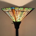 thumbnail image 1 of Tiffany Torchiere Floor Lamp,Stained Glass Lamp Shade,Vintage Antique Mission Tiffany Style Standing Light for Living Room and Bedroom, 1 of 6
