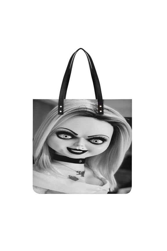 Tiffany Valentine Handbags PU Leather Purses And Handbags For Girl Ladies Handle Shoulder Satchel Bag with Top Magnetic Snap Closure 39x39cm