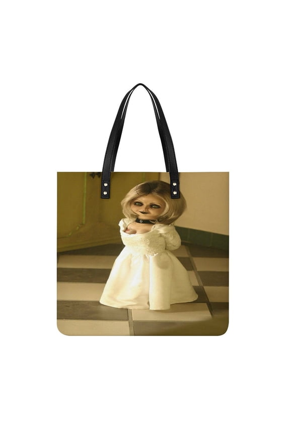 Tiffany Valentine Handbags PU Leather Purses And Handbags For Girl Ladies Handle Shoulder Satchel Bag with Top Magnetic Snap Closure 39x39cm