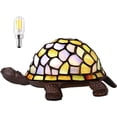 thumbnail image 1 of MoveCatcher Stained Glass Turtle Table Lamp with LED Night Light, E12 Base 2700K Warm White Bulb for Home Decor Bedroom Living Room, 1 of 6