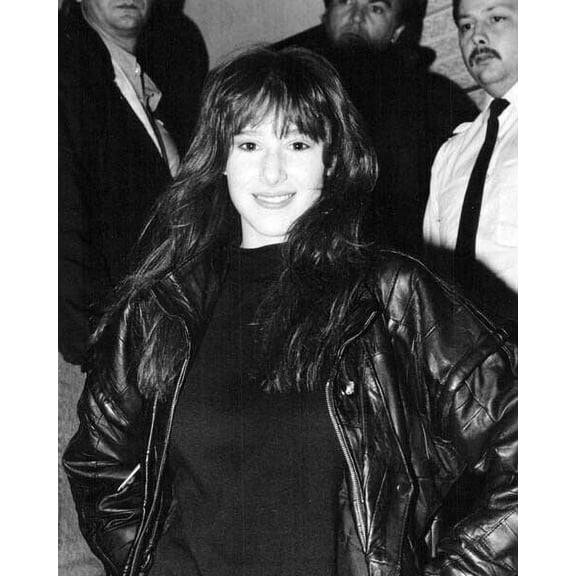 Tiffany smiling wearing leather jacket at her peak in 198811x17 inch Poster