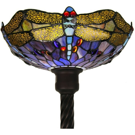 Warehouse of Tiffany Tiffany-style Dragonfly Torchiere