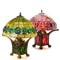 thumbnail image 1 of Tiffany-style Mika Turtleback Double-lit Table Lamp, 1 of 5