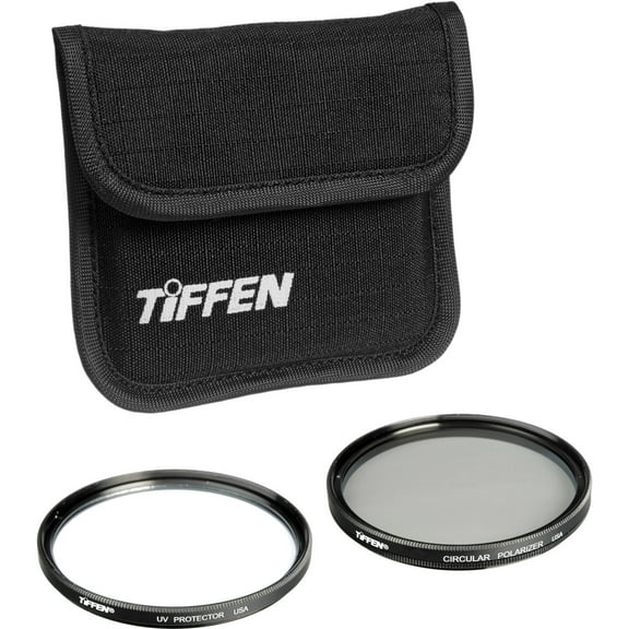 Tiffen 46mm Photo Twin Pack Filter Kit, (UV Protection Filter and Circular Polarizing Filter)