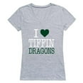 thumbnail image 1 of Tiffin University Dragons I Love Women T-Shirt, Heather Grey - Extra Large, 1 of 1