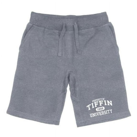 Tiffin University Dragons Property Shorts, Heather Grey - 2XL