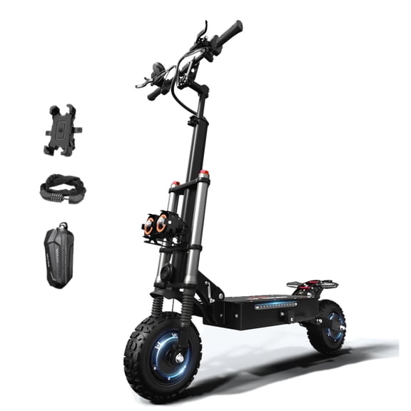 Tifgalop T88 Adult Electric Scooter,5600W Dual Motor,50 MPH,50 Miles,60V 27Ah Battery,Foldable Off Road Commuter Scooter with Hydraulic Brakes and 11" Tires
