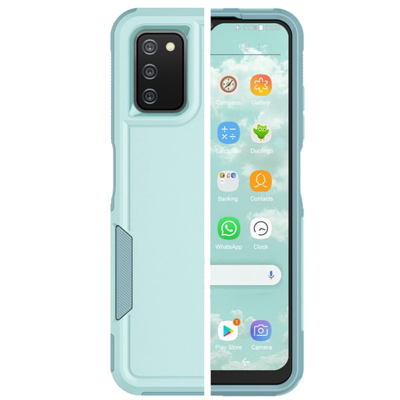 Tiflook For Samsung Galaxy A03S (US Version) Case [Military Grade Drop Tested] Non Slip Textured Dual Layer Hard Cover - Teal