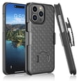 thumbnail image 1 of Tiflook For iPhone 15 Pro Max 6.7" Case Holster Clip [Tstraw] Hard Shell Kickstand Secure Locking Belt Swivel Carrying Cover Black, 1 of 6