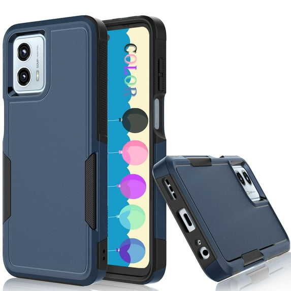 Tiflook For Motorola Moto G 5G 2023 / Moto G (2023 Only) / XT2313 Case,Shockproof Protection Heavy Duty Armor Hard Plastic & Rubber Rugged Bumper 2-in-1 Sturdy Phone Case - Blue