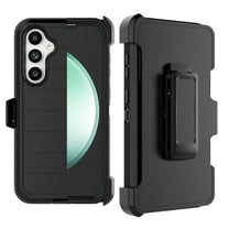 Tiflook for Samsung Galaxy S23 FE 5G 2023 with [Built-in Screen Protector] Holster Locking Belt Clip [Military Grade 12FT Drop Tested] Full Body Carrying Kickstand Cover - Black