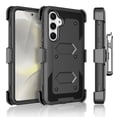 thumbnail image 1 of Tiflook Samsung Galaxy S24 5G 2024 Case Holster, Shock Absorbing [Built-in Screen] [Kickstand Locking Belt] Carrying Secure Swivel Defender Full Body Cover Black, 1 of 6