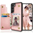 thumbnail image 1 of Tiflook Wallet Case For Samsung Galaxy S23 Plus (6.6 inch) SM-S916 Minimalist PU Leather Card Holder Flip Cover Rose Gold, 1 of 7