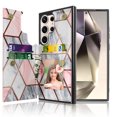 thumbnail image 1 of Tiflook Wallet Case for Galaxy S24 Ultra | 2024 | 5G | Minimalist Luxury PU Leather ID Cash Credit Card Holder Slots Magnetic Closure Kickstand Folio Flip Slim Protective Cover - Marble, 1 of 5