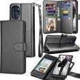 thumbnail image 1 of Tiflook Wallet Case for Motorola Moto G 5G 2022 / Moto G (2022) / XT2213, Luxury PU Leather Cash Credit Card Slots Holder Carrying Folio Flip Cover [Detachable Magnetic Hard Cases] Lanyard - Black, 1 of 7