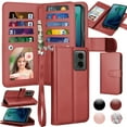 thumbnail image 1 of Tiflook Wallet Case for Motorola Moto G Play 5G 2024, PU Leather ID Cash Credit Card Slots Holder Carrying Pouch Folio Flip Cover [Detachable Magnetic Hard Cases] Lanyard - Wine, 1 of 6