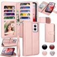 thumbnail image 1 of Tiflook Wallet Case for Motorola Moto G Power 5G 2024, PU Leather ID Cash Credit Card Slots Holder Carrying Pouch Folio Flip Cover [Detachable Magnetic Hard Cases] Lanyard - Pink, 1 of 6